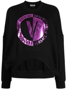 Versace Jeans Couture sweat en coton à logo imprimé - Noir