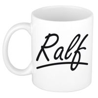 Naam cadeau mok / beker Ralf met sierlijke letters 300 ml   - - thumbnail