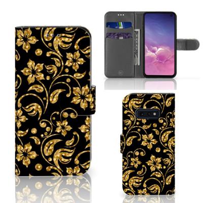 Samsung Galaxy S10e Hoesje Gouden Bloemen