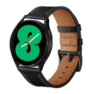 lederen bandje - Zwart - Samsung Galaxy Watch 4 - 40mm & 44mm