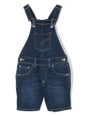 DONDUP KIDS salopette en jean à patch logo - Bleu
