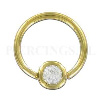 BCR 1.6 mm goud 14 karaat met kristal