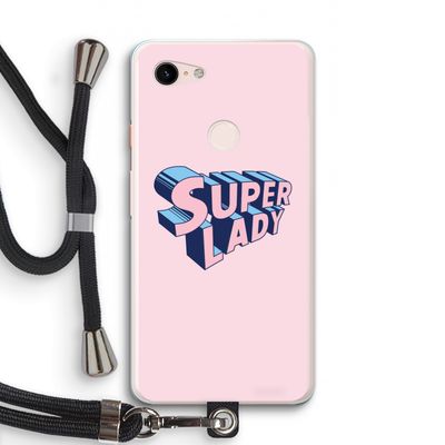Superlady: Pixel 3 XL Transparant Hoesje met koord