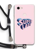 Superlady: Pixel 3 XL Transparant Hoesje met koord