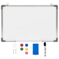Whiteboard magnetisch 60x40 cm staal wit - thumbnail