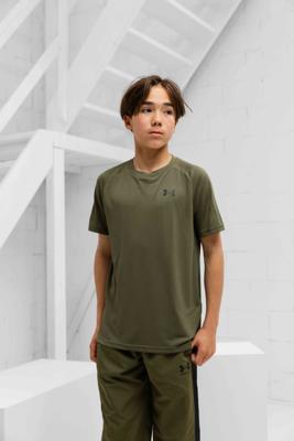 Under Armour Tech 2.0 T-Shirt Kids Donkergroen - Maat 152 - Kleur: Donkergroen | Soccerfanshop