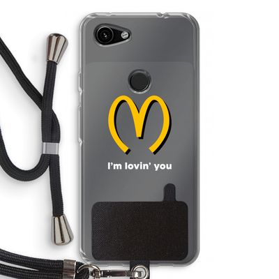 I'm lovin' you: Pixel 3a Transparant Hoesje met koord