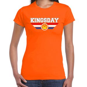 Kingsday t-shirt oranje voor dames - Koningsdag shirts