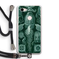 Haeckel Cubomedusae: Pixel 3 XL Transparant Hoesje met koord