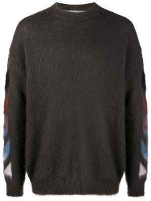 Off-White pull Arrows texturé à logo - Gris