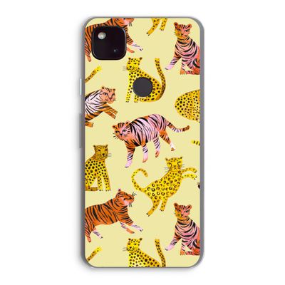 Cute Tigers and Leopards: Google Pixel 4a 5G Transparant Hoesje
