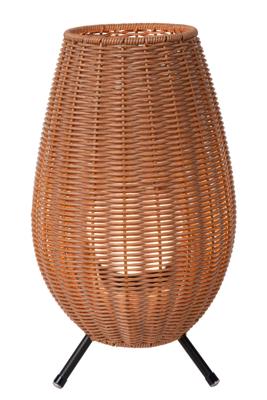 Lucide COLIN IP44 - Oplaadbare Tafellamp Binnen/Buiten - Accu/Batterij - LED 3 StepDim - 1x3W 3000K - IP44 - Naturel