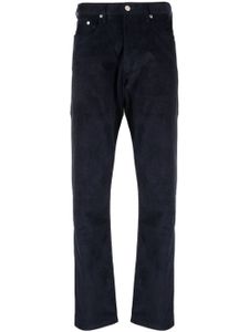 PS Paul Smith pantalon en velours côtelé à coupe fuselée - Bleu