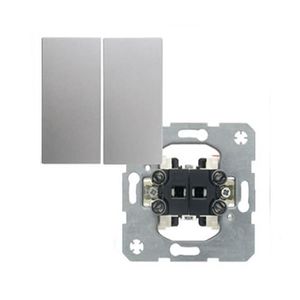 Berker S1 serieschakelaar met drukknop aluminium