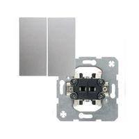Berker S1 serieschakelaar met drukknop aluminium