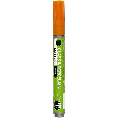 Creativ Company Glas- en porseleinstift glitter semi-dekkend - oranje