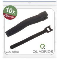 Quadrios 23CA185 Klittenband kabelbinder Om te bundelen Haak- en lusdeel (l x b) 200 mm x 12 mm Zwart 10 stuk(s) - thumbnail