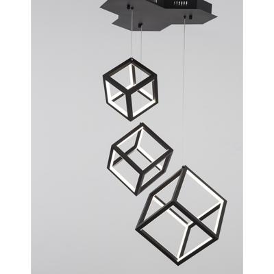 Lyora Vierkante hanglampGabbia zwart triple - 9818231