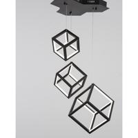 Lyora Vierkante hanglampGabbia zwart triple - 9818231