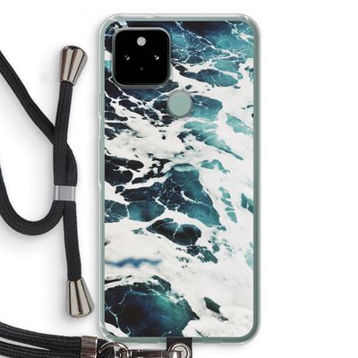 Golven: Pixel 5 Transparant Hoesje met koord