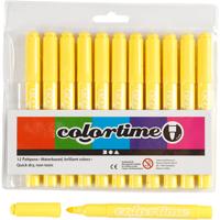 Creativ Company Colortime stiften, lijndikte 5 mm, citroengeel, 12 stuk/ 1 doos