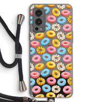 Pink donuts: OnePlus Nord 2 5G Transparant Hoesje met koord