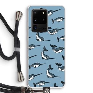 Narwhal: Samsung Galaxy S20 Ultra Transparant Hoesje met koord