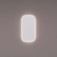 HIPP Design spiegel Basic Line Verticaal Afgerond met Indirecte LED Verlichting 40 x 80 x 3 cm + Spiegelverwarming en Infrarood Sensor Dimmer