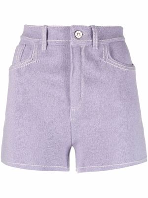 Barrie short en cachemire mélangés à taille haute - Violet