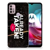 Motorola Moto G30 | G10 | Siliconen hoesje | met naam Already Taken Black
