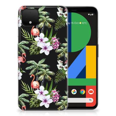 Google Pixel 4 XL | TPU Hoesje | Flamingo Palms
