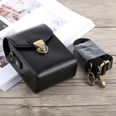 Full Body gesp Lock PU lederen Case cameratas met Hand Strap & halskoord voor Canon G7X II / G9X Mark II Sony RX100 / M2(Black)