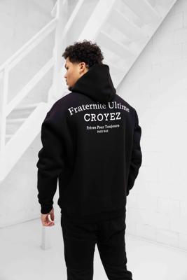 Croyez Fraternité Hoodie Heren Zwart/Wit - Maat XL - Kleur: WitZwart | Soccerfanshop