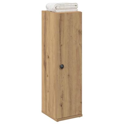 Badkamerkast met rolhouder 20,5x22x72 cm artisanaal eikenkleur