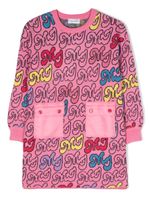 Marc Jacobs Kids robe à logo en intarsia - Rose - thumbnail