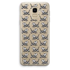 Zwarte poes: Samsung Galaxy J6 (2018) Transparant Hoesje