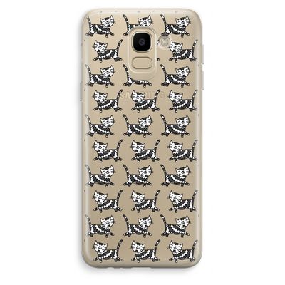 Zwarte poes: Samsung Galaxy J6 (2018) Transparant Hoesje