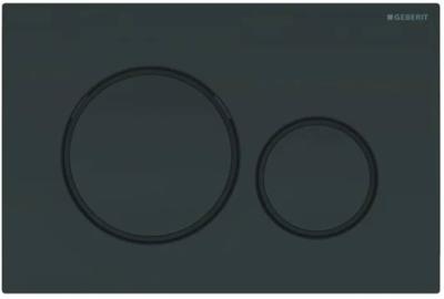 Geberit Sigma 20 bedieningspaneel glans zwart/mat zwart voor Sigma reservoirs 8cm (UP720) en 12cm (UP320)