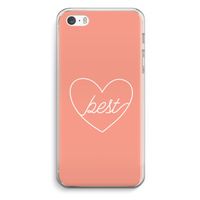 Best heart: iPhone 5 / 5S / SE Transparant Hoesje
