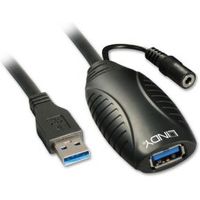 Lindy 43156 USB-kabel 10 m USB 3.2 Gen 1 (3.1 Gen 1) USB A Zwart - thumbnail