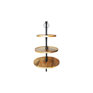Etagère - 36x36x60 - Naturel - Mangohout/Aluminium