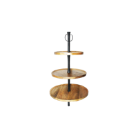 Etagère - 36x36x60 - Naturel - Mangohout/Aluminium