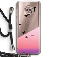 Fly away: Motorola Moto G6 Transparant Hoesje met koord - thumbnail