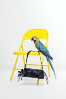 Middentas met leerlook charm - BLACK - U