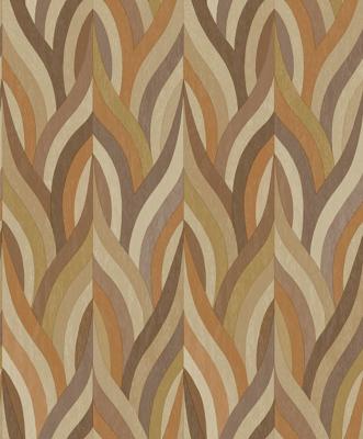 Dutch Wallcoverings Arabesque - Arabesque Orange/Mocha - Multi