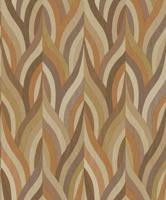 Dutch Wallcoverings Arabesque - Arabesque Orange/Mocha - Multi