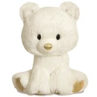 Aurora Pluche knuffeldier ijsbeer - wit - 20 cm - pooldieren thema