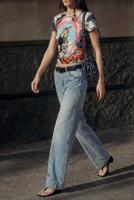 T-shirt met kattenprint - RED - M