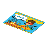 Comic Superhelden Placemat met naam Comic Superhelden Placemat met naam