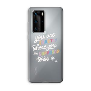 Right Place: Huawei P40 Pro Transparant Hoesje